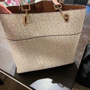 Beige Calvin Klein tote